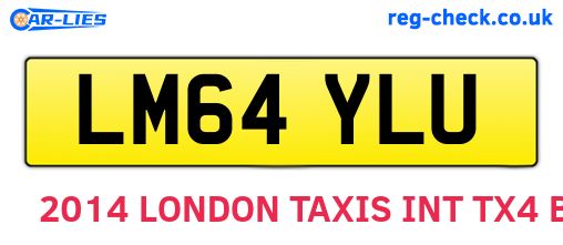 LM64YLU are the vehicle registration plates.
