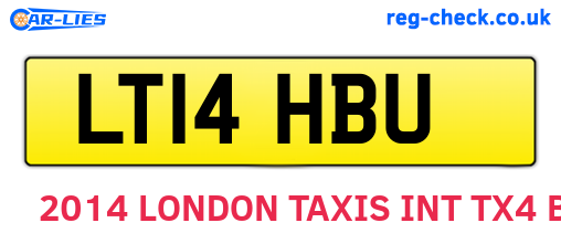 LT14HBU are the vehicle registration plates.