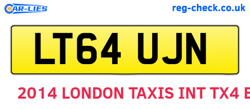 LT64UJN are the vehicle registration plates.