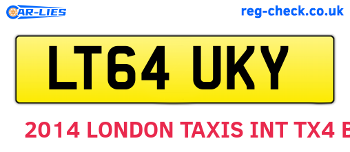 LT64UKY are the vehicle registration plates.