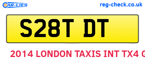 S28TDT are the vehicle registration plates.