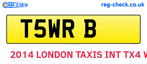 T5WRB are the vehicle registration plates.