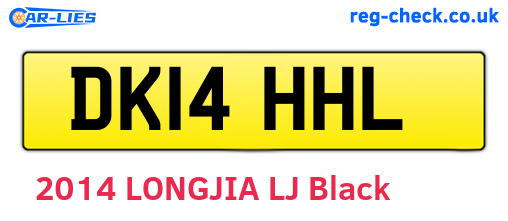 DK14HHL are the vehicle registration plates.