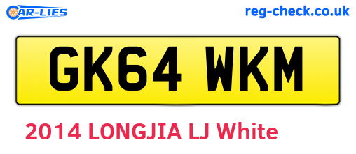 GK64WKM are the vehicle registration plates.