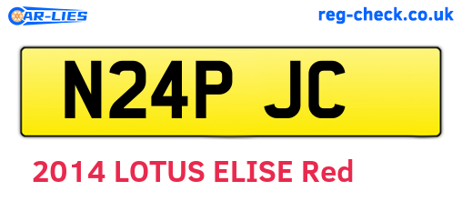 N24PJC are the vehicle registration plates.