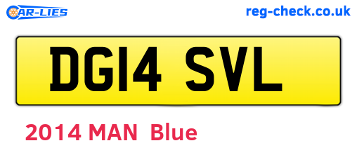 DG14SVL are the vehicle registration plates.