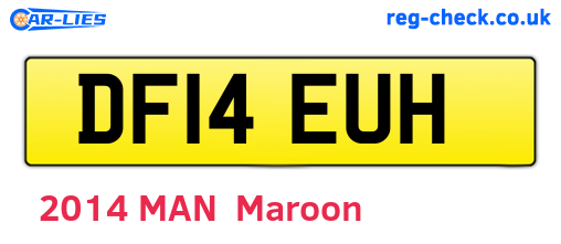 DF14EUH are the vehicle registration plates.