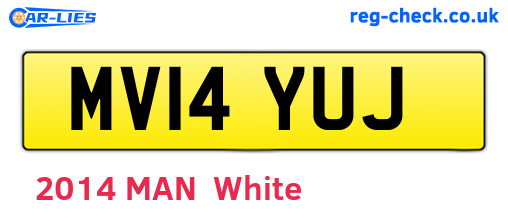 MV14YUJ are the vehicle registration plates.