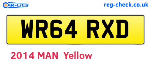 WR64RXD are the vehicle registration plates.