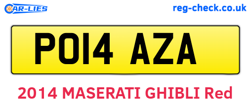 PO14AZA are the vehicle registration plates.