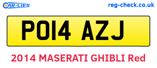 PO14AZJ are the vehicle registration plates.