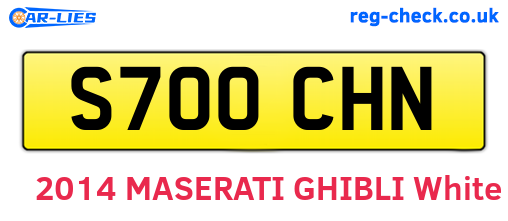 S700CHN are the vehicle registration plates.