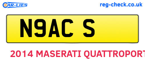 N9ACS are the vehicle registration plates.