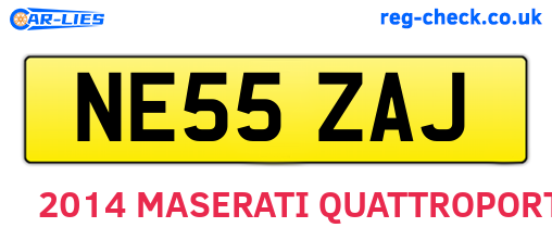 NE55ZAJ are the vehicle registration plates.