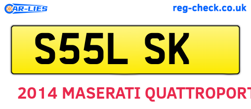 S55LSK are the vehicle registration plates.
