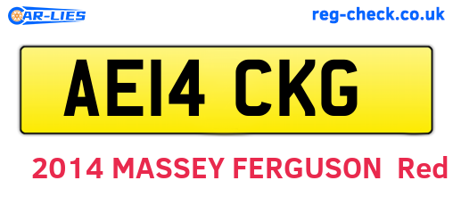 AE14CKG are the vehicle registration plates.