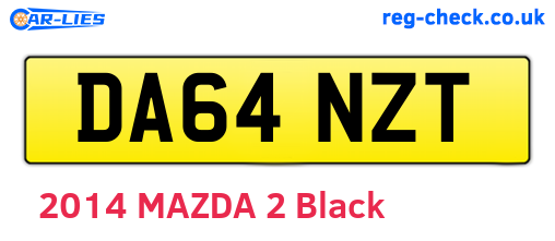 DA64NZT are the vehicle registration plates.