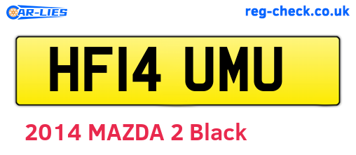HF14UMU are the vehicle registration plates.