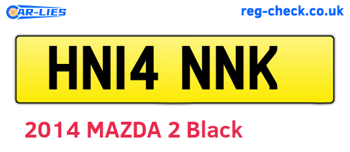 HN14NNK are the vehicle registration plates.