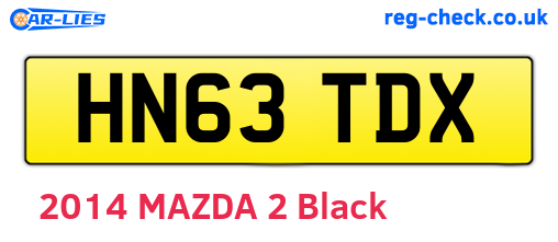 HN63TDX are the vehicle registration plates.