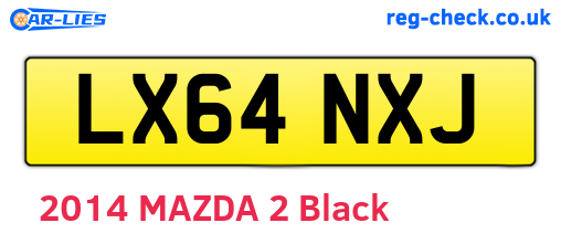 LX64NXJ are the vehicle registration plates.