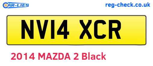 NV14XCR are the vehicle registration plates.