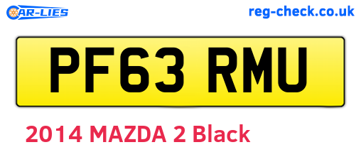 PF63RMU are the vehicle registration plates.
