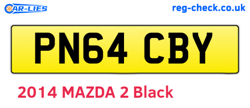 PN64CBY are the vehicle registration plates.
