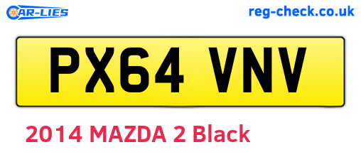 PX64VNV are the vehicle registration plates.