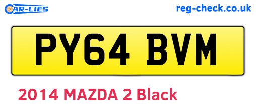 PY64BVM are the vehicle registration plates.