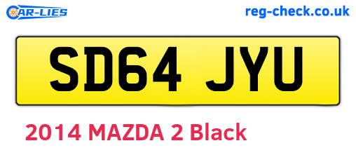 SD64JYU are the vehicle registration plates.