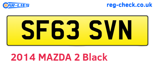 SF63SVN are the vehicle registration plates.