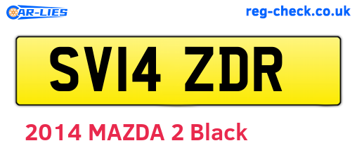 SV14ZDR are the vehicle registration plates.