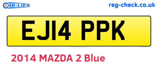 EJ14PPK are the vehicle registration plates.