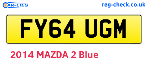 FY64UGM are the vehicle registration plates.