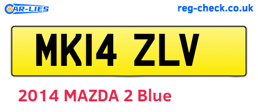 MK14ZLV are the vehicle registration plates.