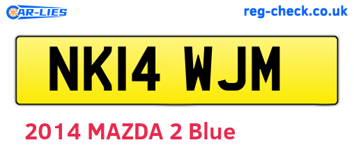 NK14WJM are the vehicle registration plates.