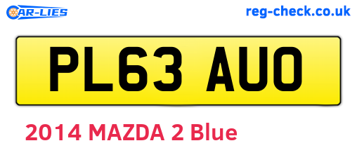 PL63AUO are the vehicle registration plates.