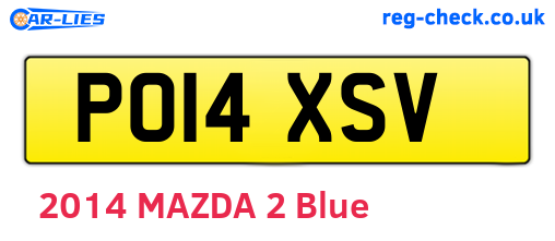 PO14XSV are the vehicle registration plates.