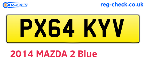 PX64KYV are the vehicle registration plates.