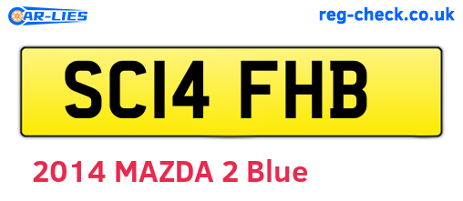 SC14FHB are the vehicle registration plates.