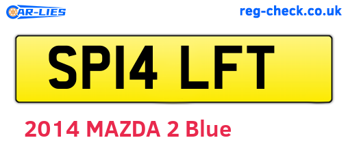 SP14LFT are the vehicle registration plates.