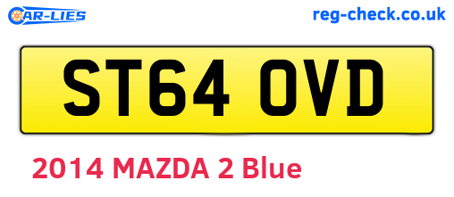 ST64OVD are the vehicle registration plates.
