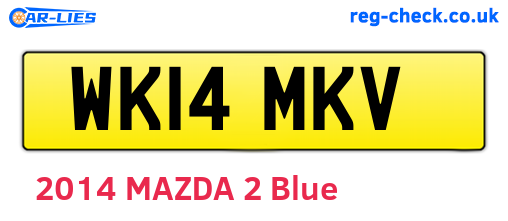 WK14MKV are the vehicle registration plates.