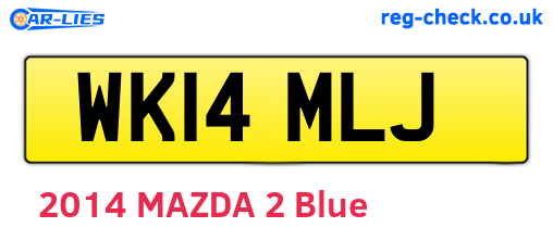 WK14MLJ are the vehicle registration plates.