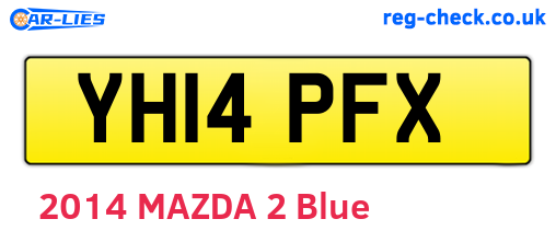 YH14PFX are the vehicle registration plates.