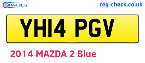 YH14PGV are the vehicle registration plates.