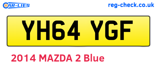 YH64YGF are the vehicle registration plates.
