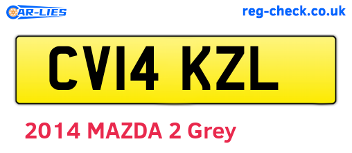 CV14KZL are the vehicle registration plates.