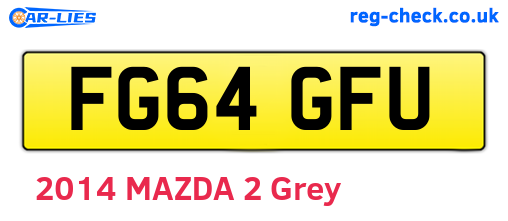 FG64GFU are the vehicle registration plates.